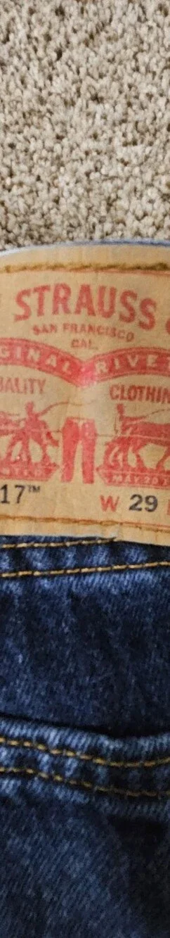 Levi's Dark Blue Straight Fit Men's Jeans - Picture 2 of 4